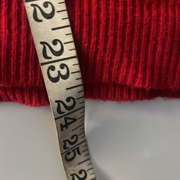 100% Cashmere V-neck Jaclyn Smith Sz XL Red Long Sleeve Sweater - Picture 8 of 8